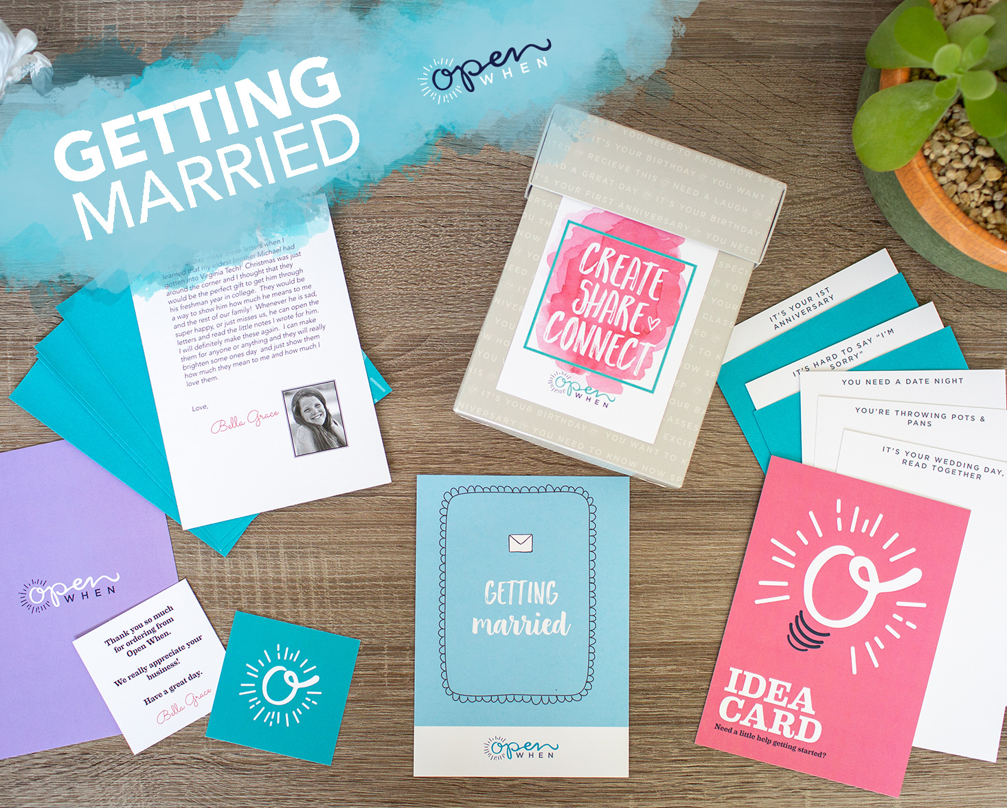 getting married open when letters gift pack