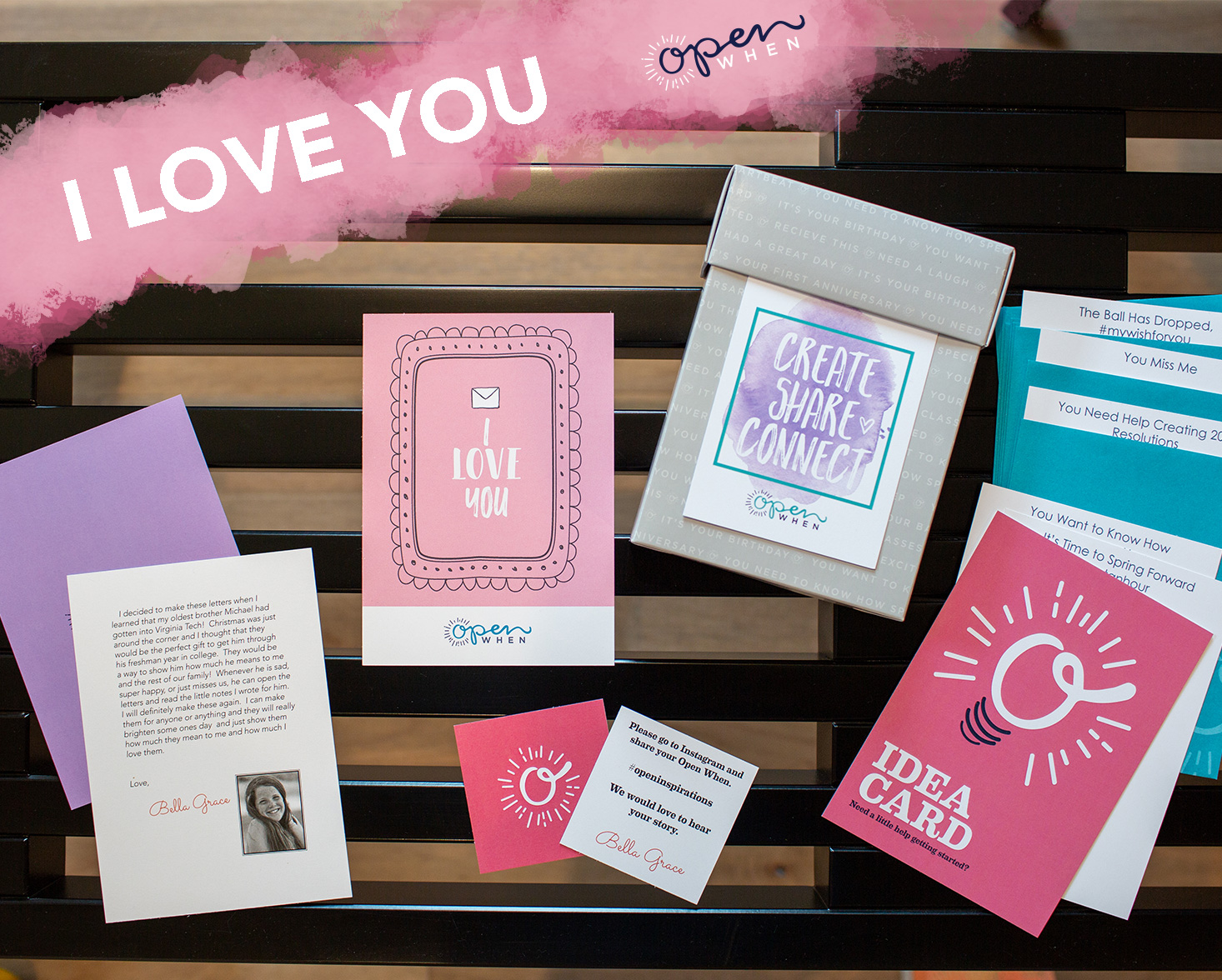 i love you open when letters gift pack