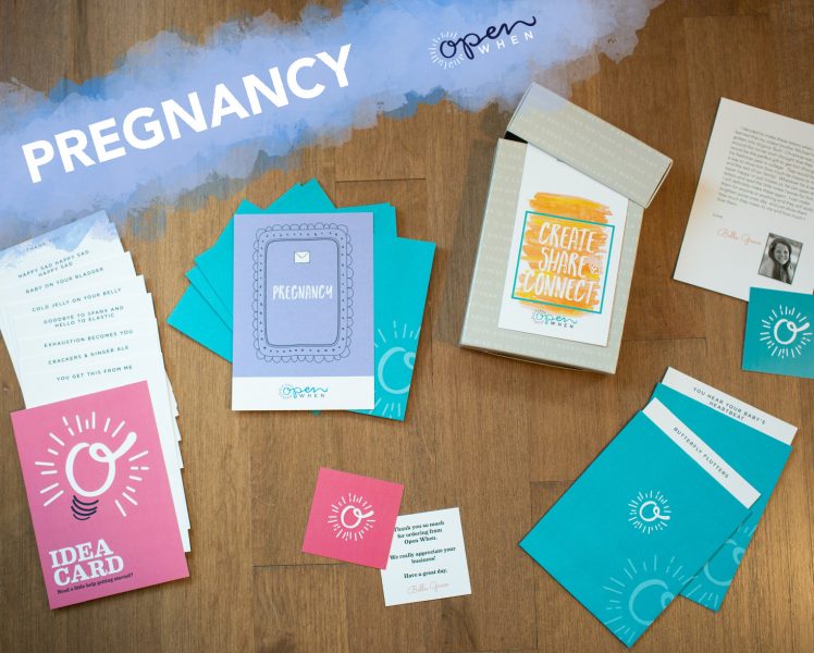 pregnancy open when letters gift pack